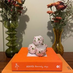 Antique German porcelain egg spill vase